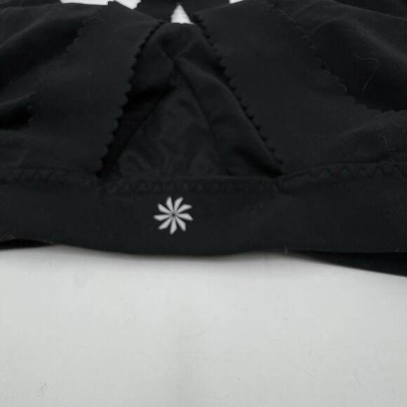 Athleta Chakra Scallop Sports Bra Lot Of 2 Sz XL Purple & Black Gorpcore Workout - Picture 7 of 9